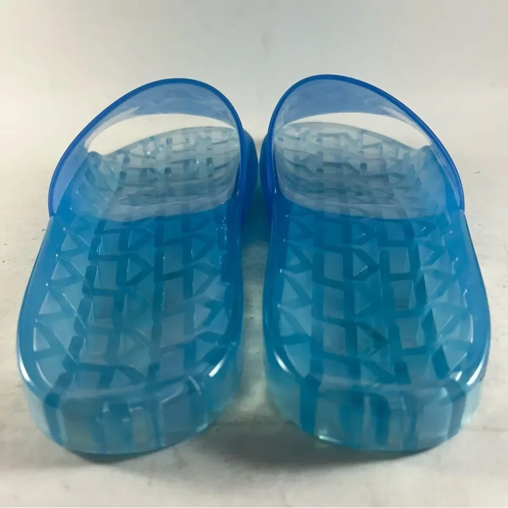 Karl Lagerfeld Paris Twila Women’s Logo Sandals Slides Blue Size 9 M - Picture 4 of 8